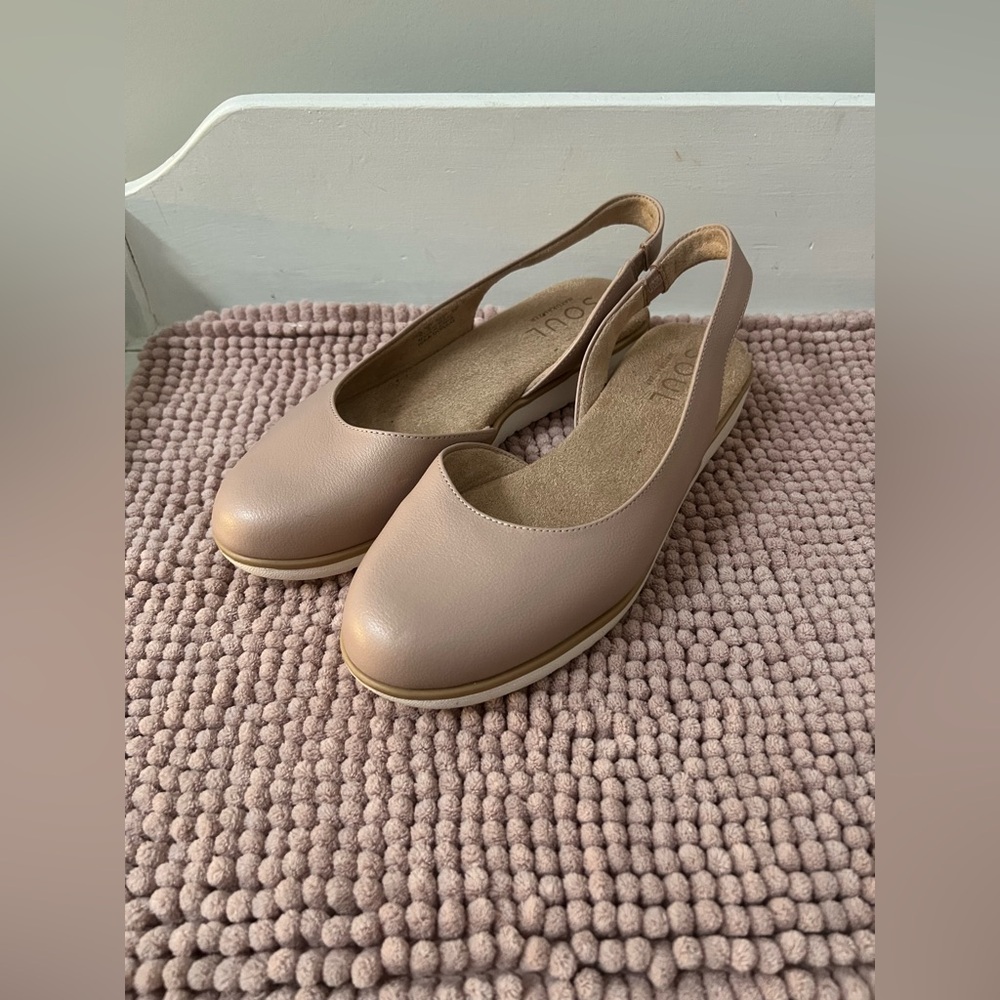 Women's Slingback Round Toe Flats in Blush